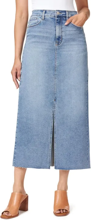 kensie Jeans for Women The High Rise Classic Calf Length Jean Skirt, Sizes 2-14