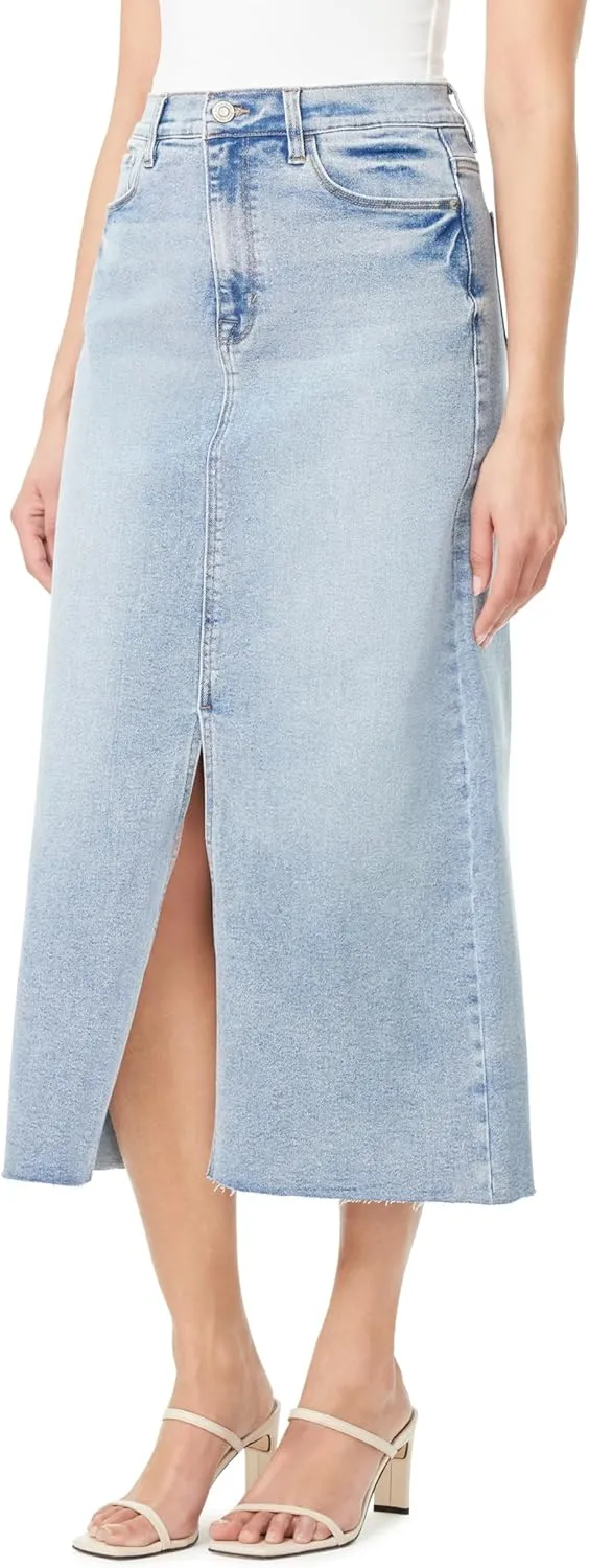 kensie Jeans for Women The High Rise Classic Calf Length Jean Skirt, Sizes 2-14