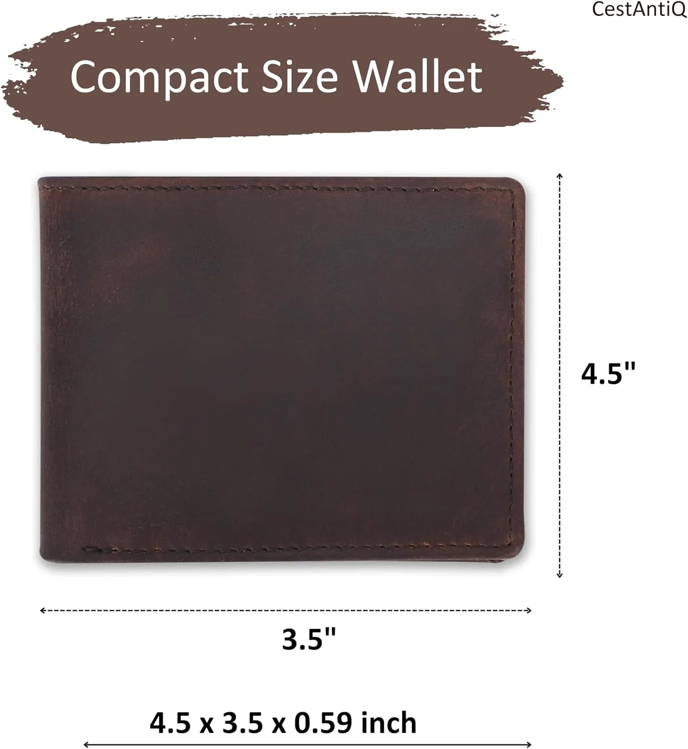 Leather Passcase Wallet for Men with Guitar Pick Holder, RFID Blocking Slim Bifold Leather Purse with Dual ID Windows, Compact Travel Accessory for Spring Gifting (Pass Case Wallet, Blue)