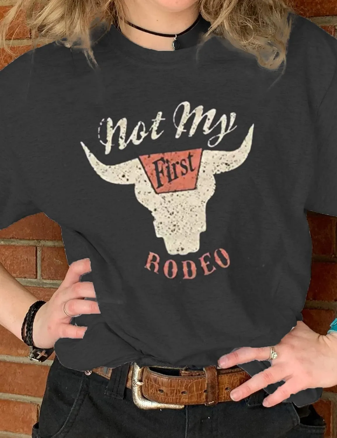 Let 'er Rip Cowboy T-Shirt Tee Women Casual Country Music Short Sleeve Tees Tops