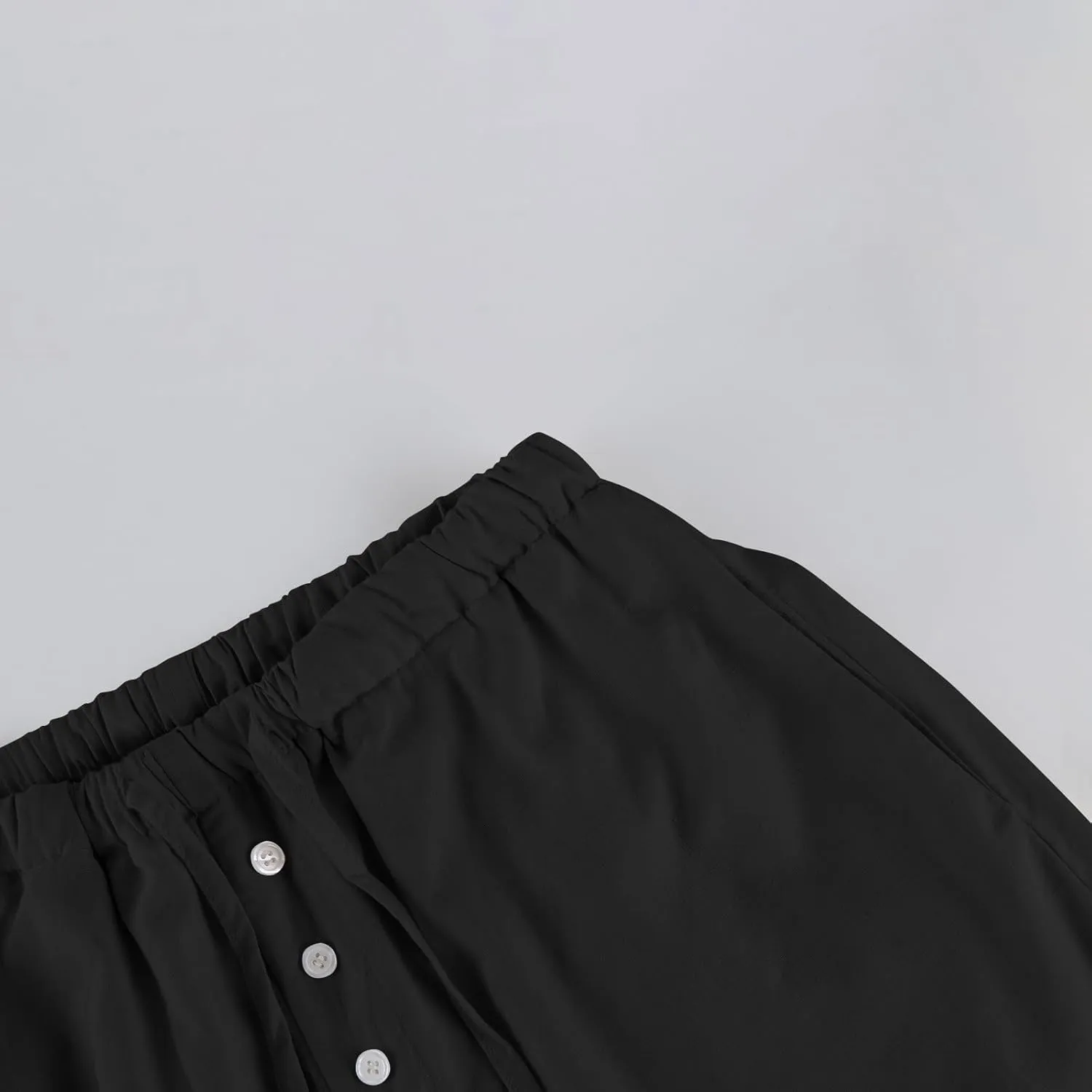 Linen Wide Leg Pants for Women Casual High Waisted Loose Fit Palazzo Pants Summer Flowy Lounge Trousers with Pockets