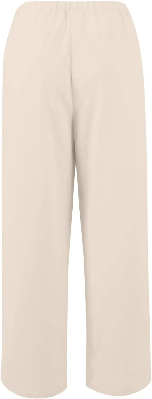 Linen Wide Leg Pants for Women Casual High Waisted Loose Fit Palazzo Pants Summer Flowy Lounge Trousers with Pockets