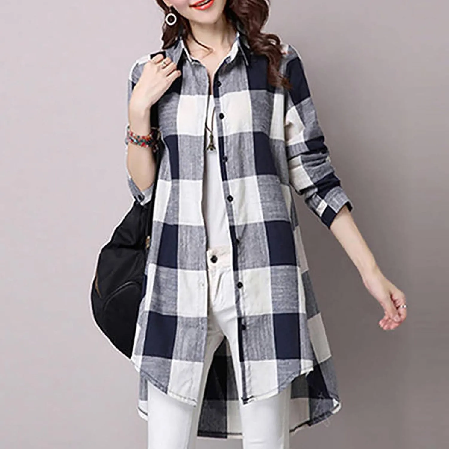 Long Sleeve Shirts for Women,2024 Spring Summer Dressy Casual Button Down Plus Size Tops Office Work Blouses