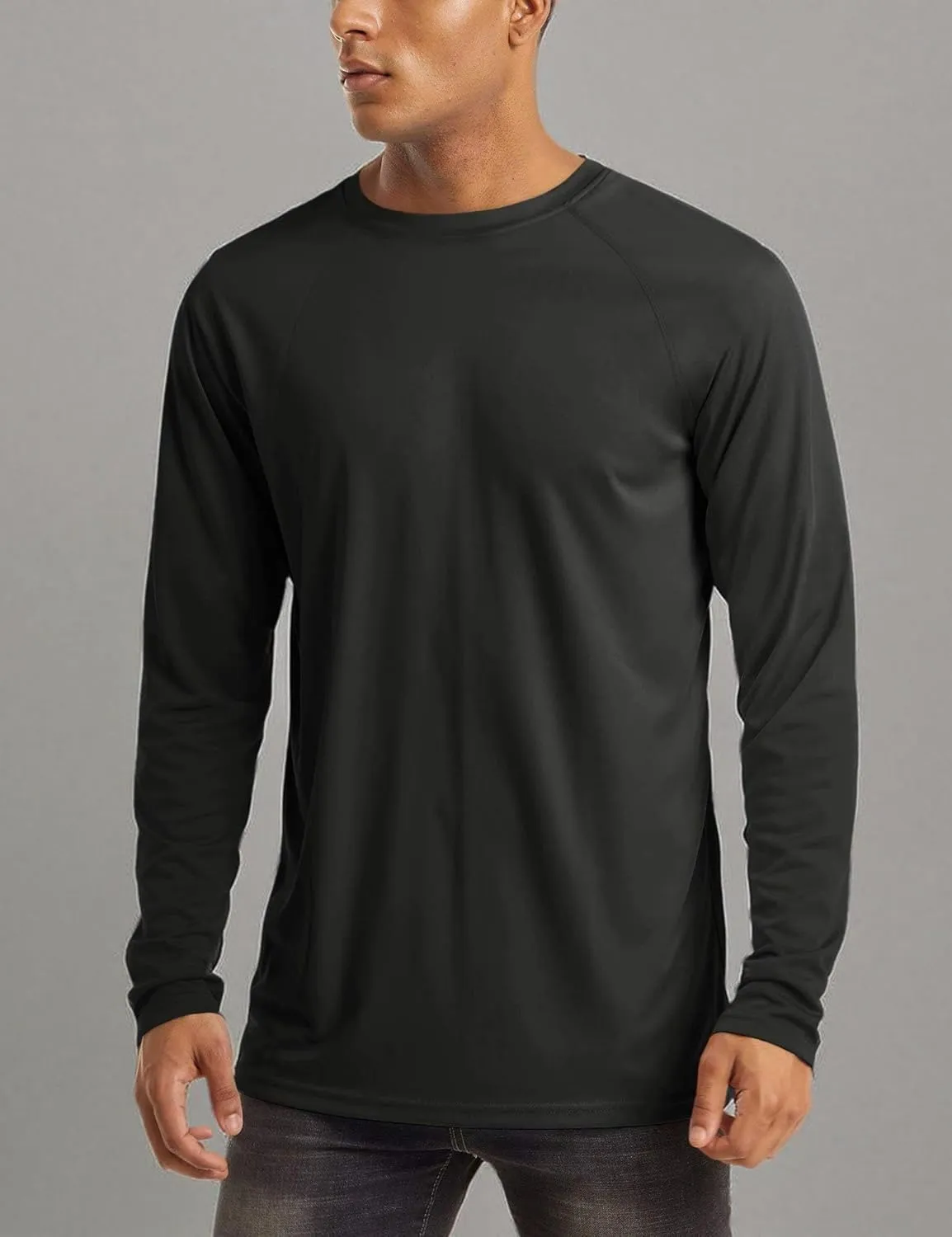 MAGCOMSEN Men's Long Sleeve Shirts UPF 50  UV Sun Protection Athletic Shirts for Hiking Running Workout Rash Guard