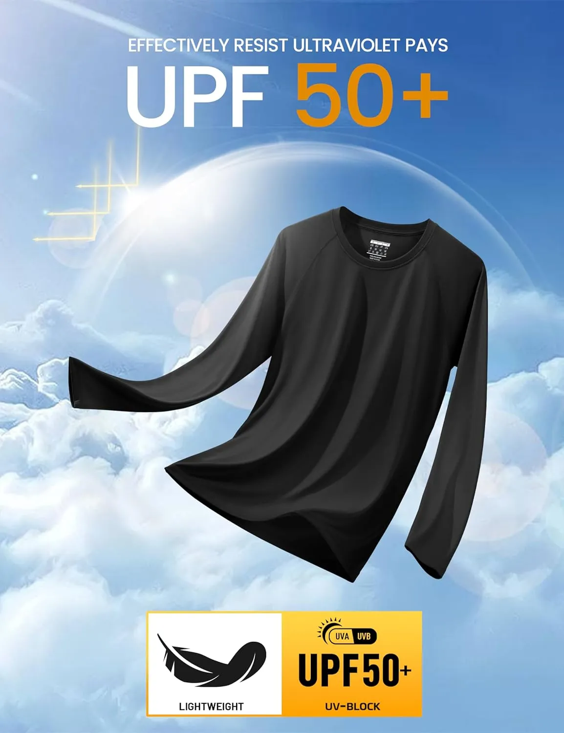 MAGCOMSEN Men's Long Sleeve Shirts UPF 50  UV Sun Protection Athletic Shirts for Hiking Running Workout Rash Guard
