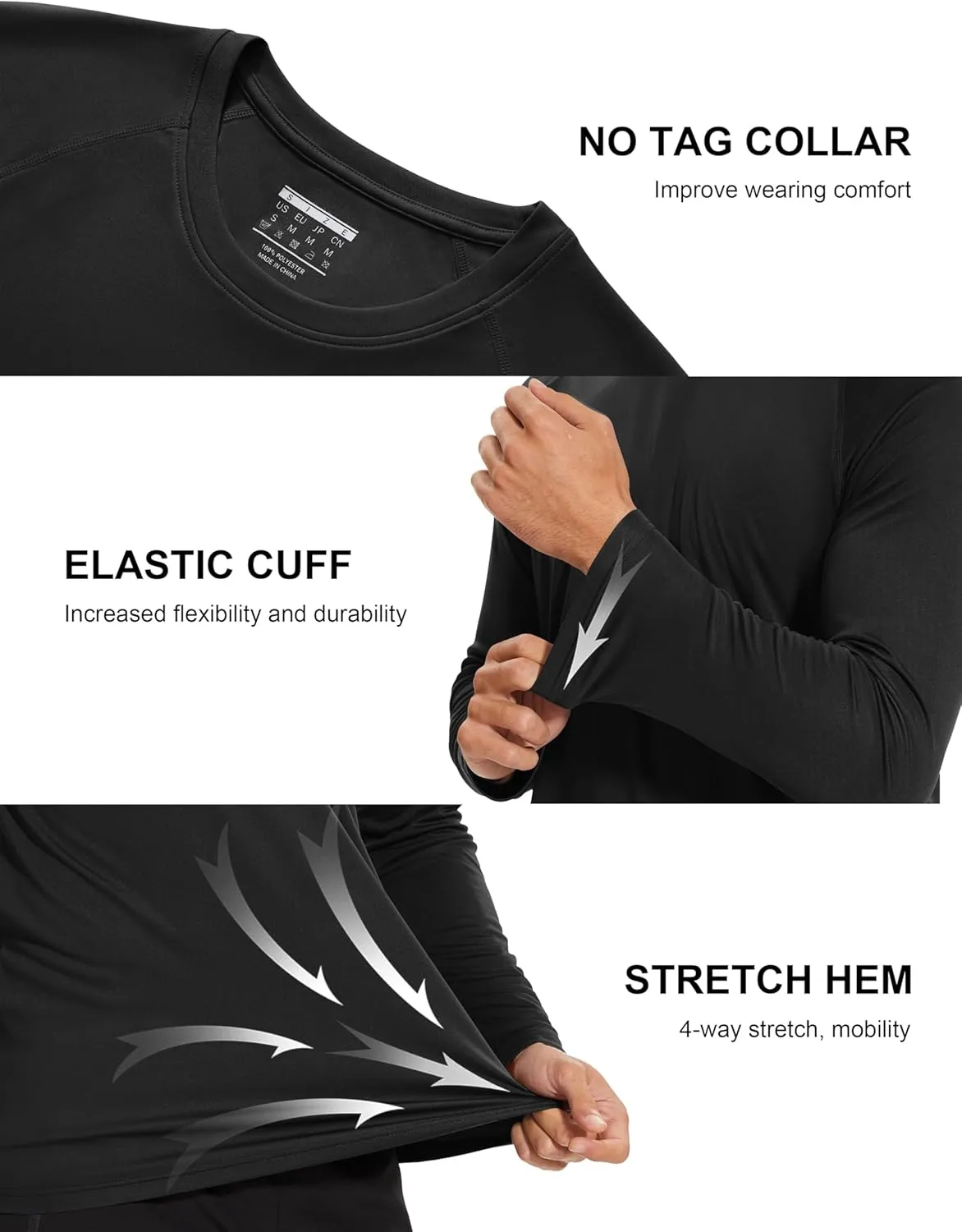 MAGCOMSEN Men's Long Sleeve Shirts UPF 50  UV Sun Protection Athletic Shirts for Hiking Running Workout Rash Guard