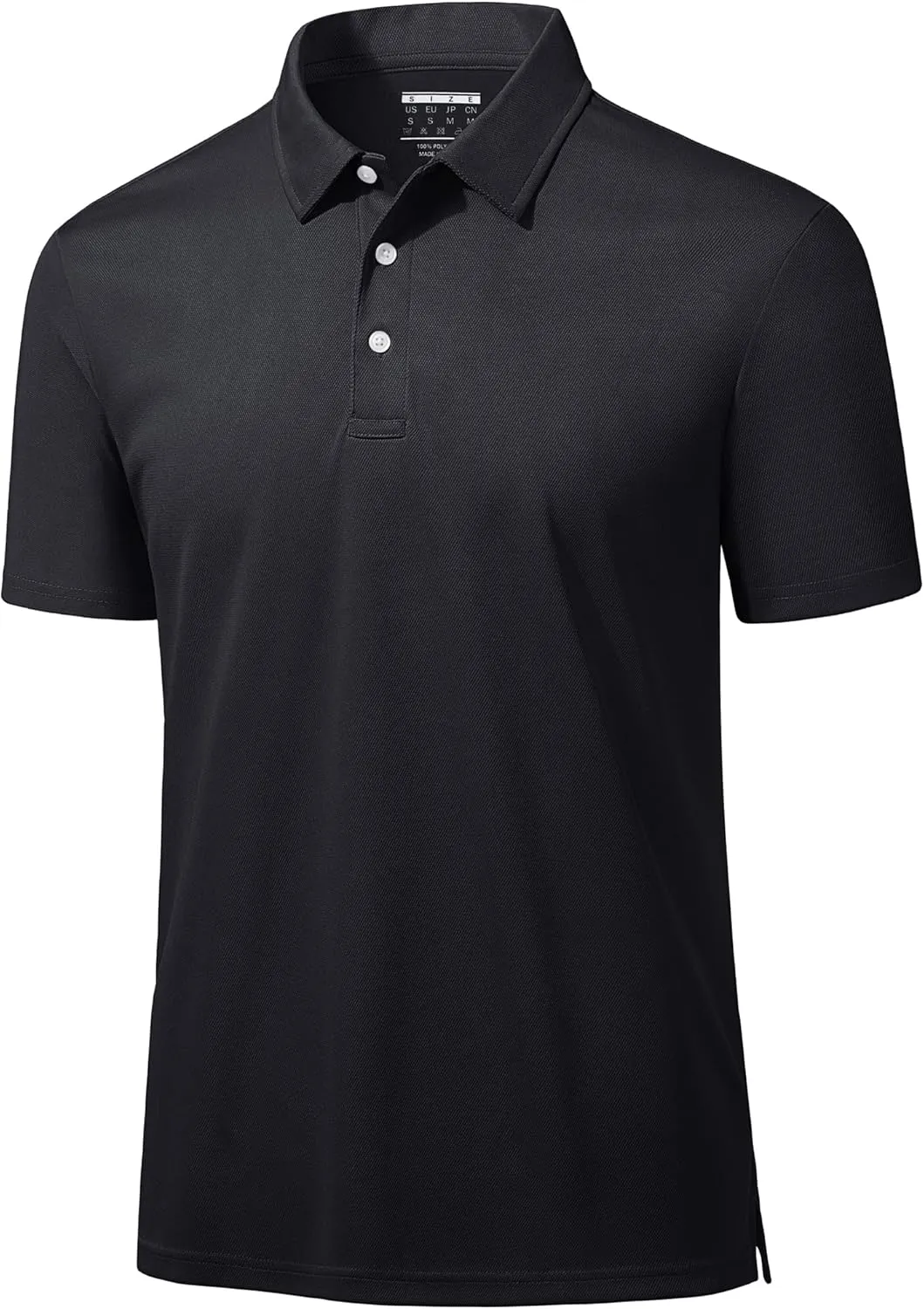 MAGCOMSEN Men's Polo Shirts 3 Buttons Casual Work T Shirts Quick Dry Short Sleeve Golf Shirt Pique Jersey Outdoor Performance