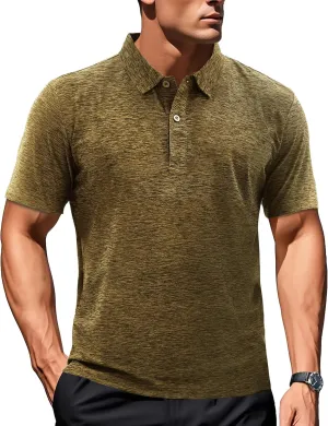 MAGCOMSEN Mens Polo Shirts Dry Fit Golf Shirts Moisture Wicking Athletic Workout Golf Polo Tees Casual Collared Shirt
