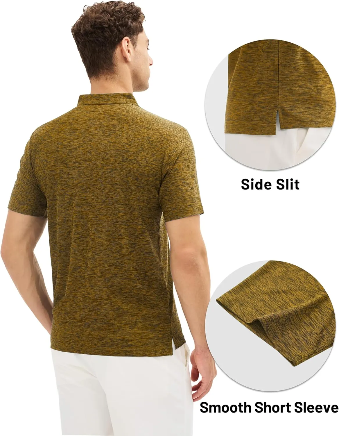 MAGCOMSEN Mens Polo Shirts Dry Fit Golf Shirts Moisture Wicking Athletic Workout Golf Polo Tees Casual Collared Shirt