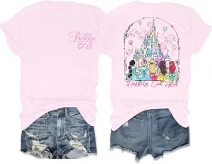 Magic Kingdom Shirts Castle T Shirts for Women Princess Castle Shirt Funny Vacation Trip Tee Casual Holiday Top