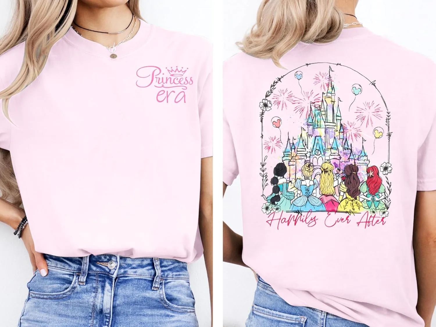 Magic Kingdom Shirts Castle T Shirts for Women Princess Castle Shirt Funny Vacation Trip Tee Casual Holiday Top