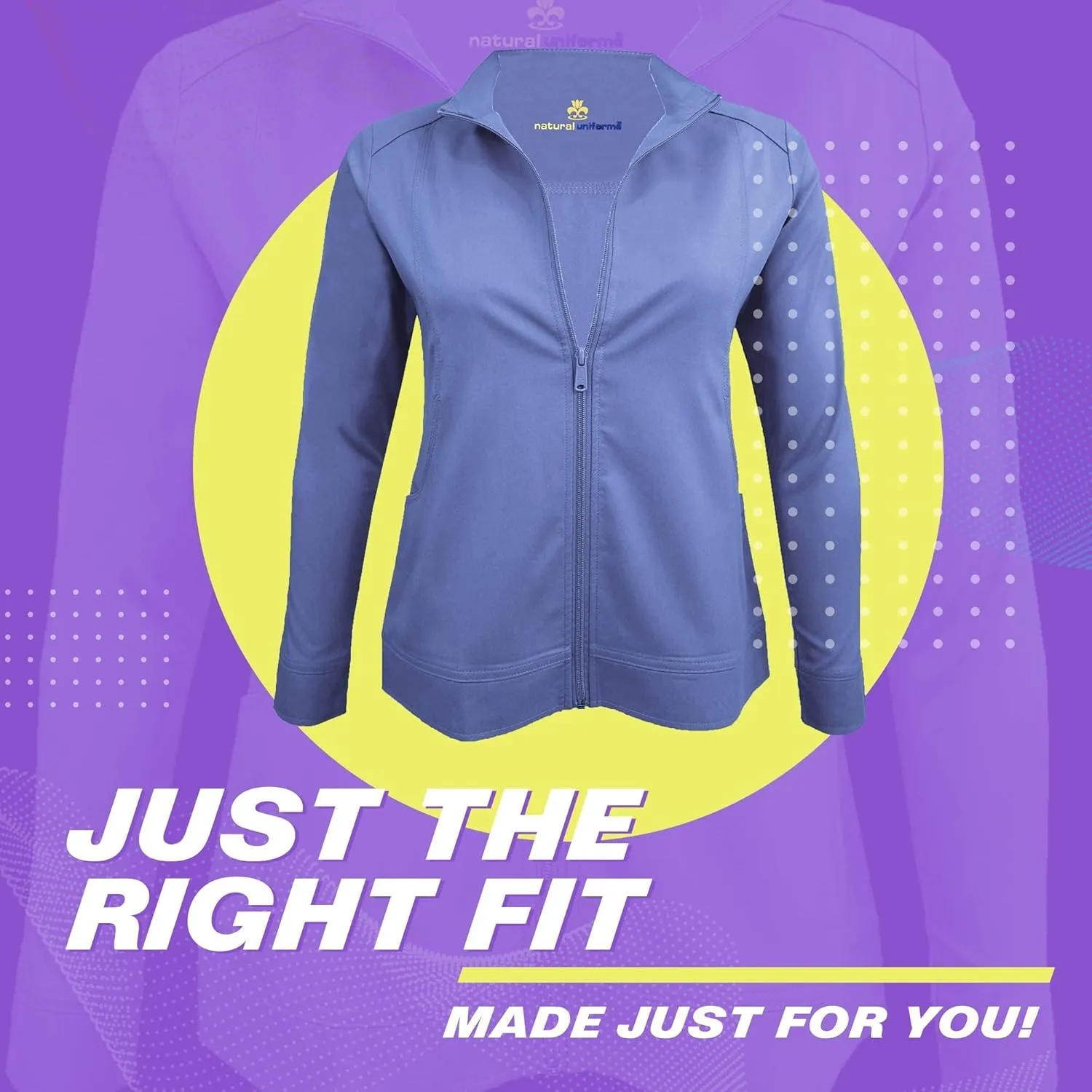 M&M SCRUBS Women's Ultra Soft Front Zip Warm-Up Scrub Jacket