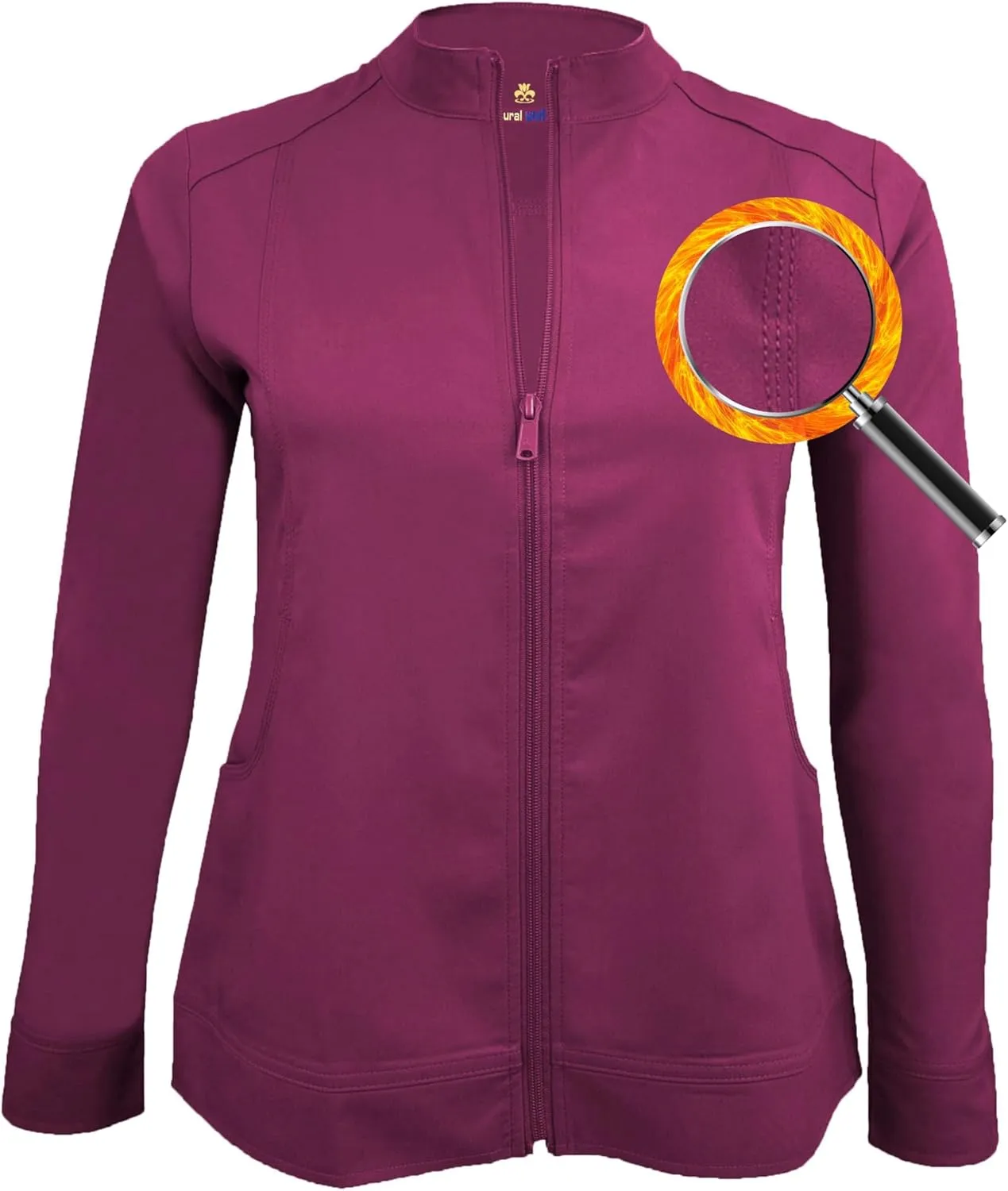 M&M SCRUBS Women's Ultra Soft Front Zip Warm-Up Scrub Jacket