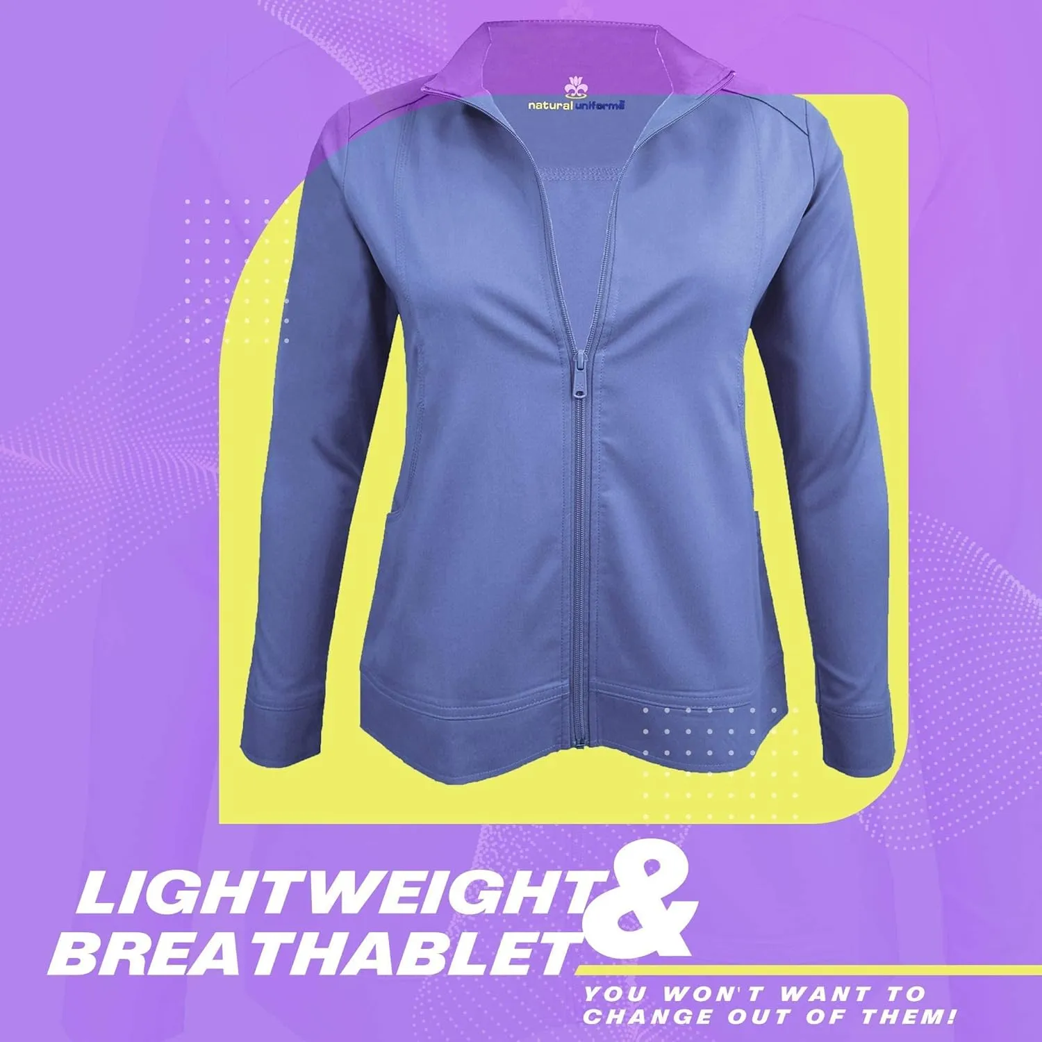 M&M SCRUBS Women's Ultra Soft Front Zip Warm-Up Scrub Jacket