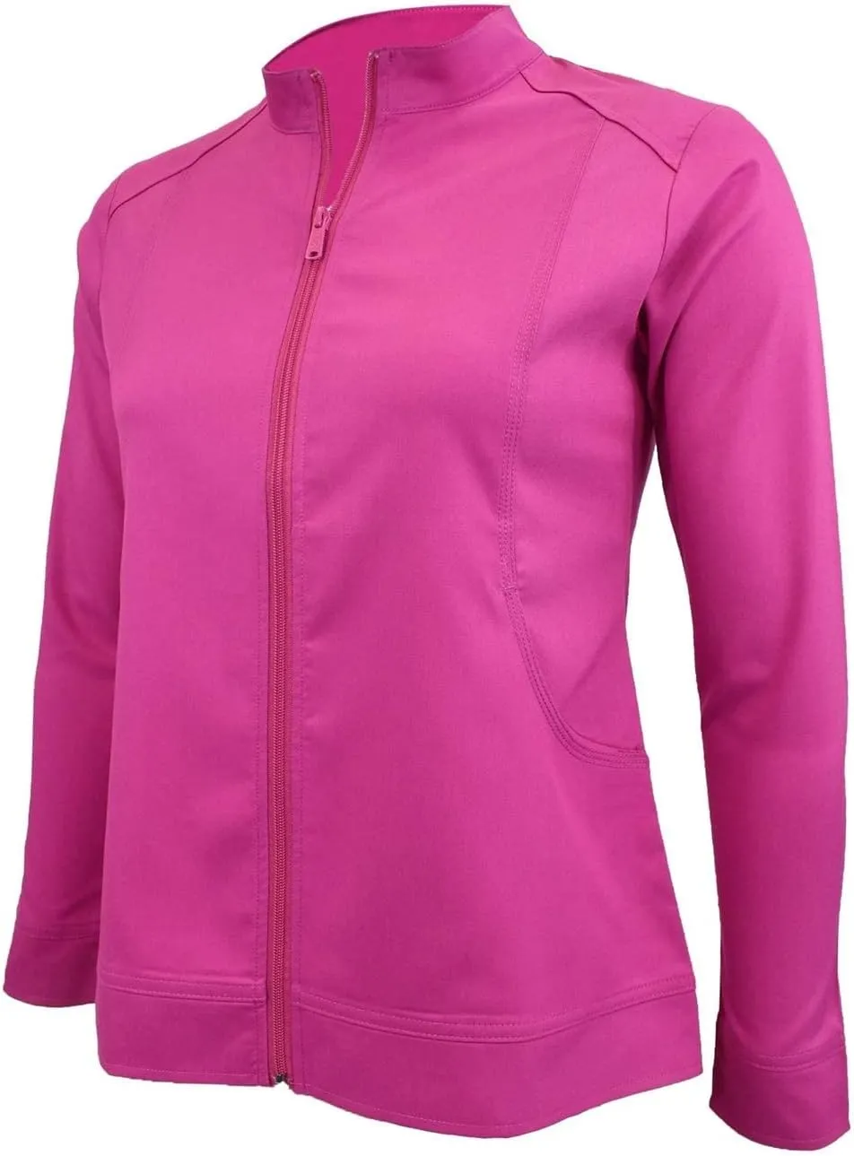 M&M SCRUBS Women's Ultra Soft Front Zip Warm-Up Scrub Jacket