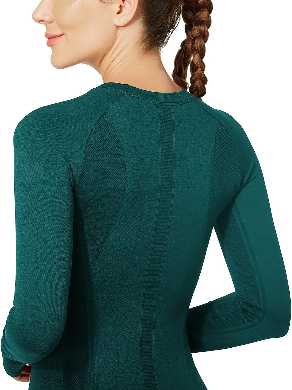 MathCat Workout Shirts for Women Long Sleeve, Workout Tops for Women, Quick Dry Gym Athletic TopsSeamless Yoga Shirts