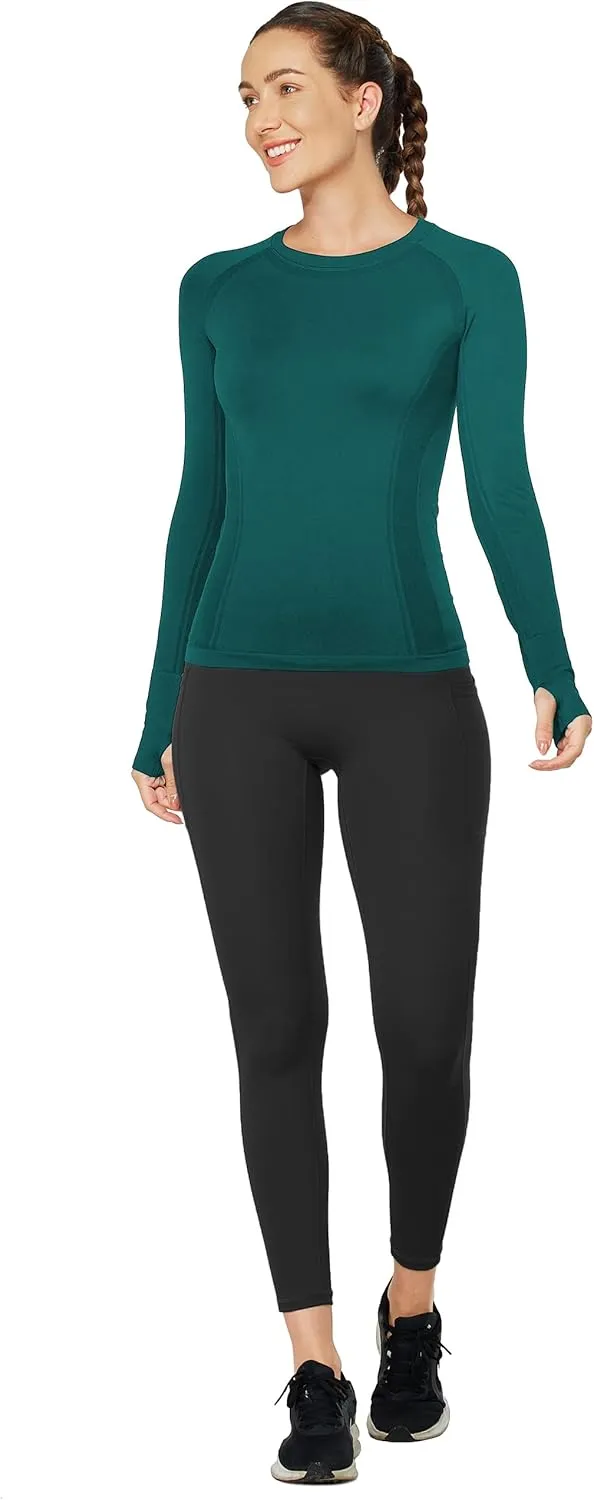 MathCat Workout Shirts for Women Long Sleeve, Workout Tops for Women, Quick Dry Gym Athletic TopsSeamless Yoga Shirts