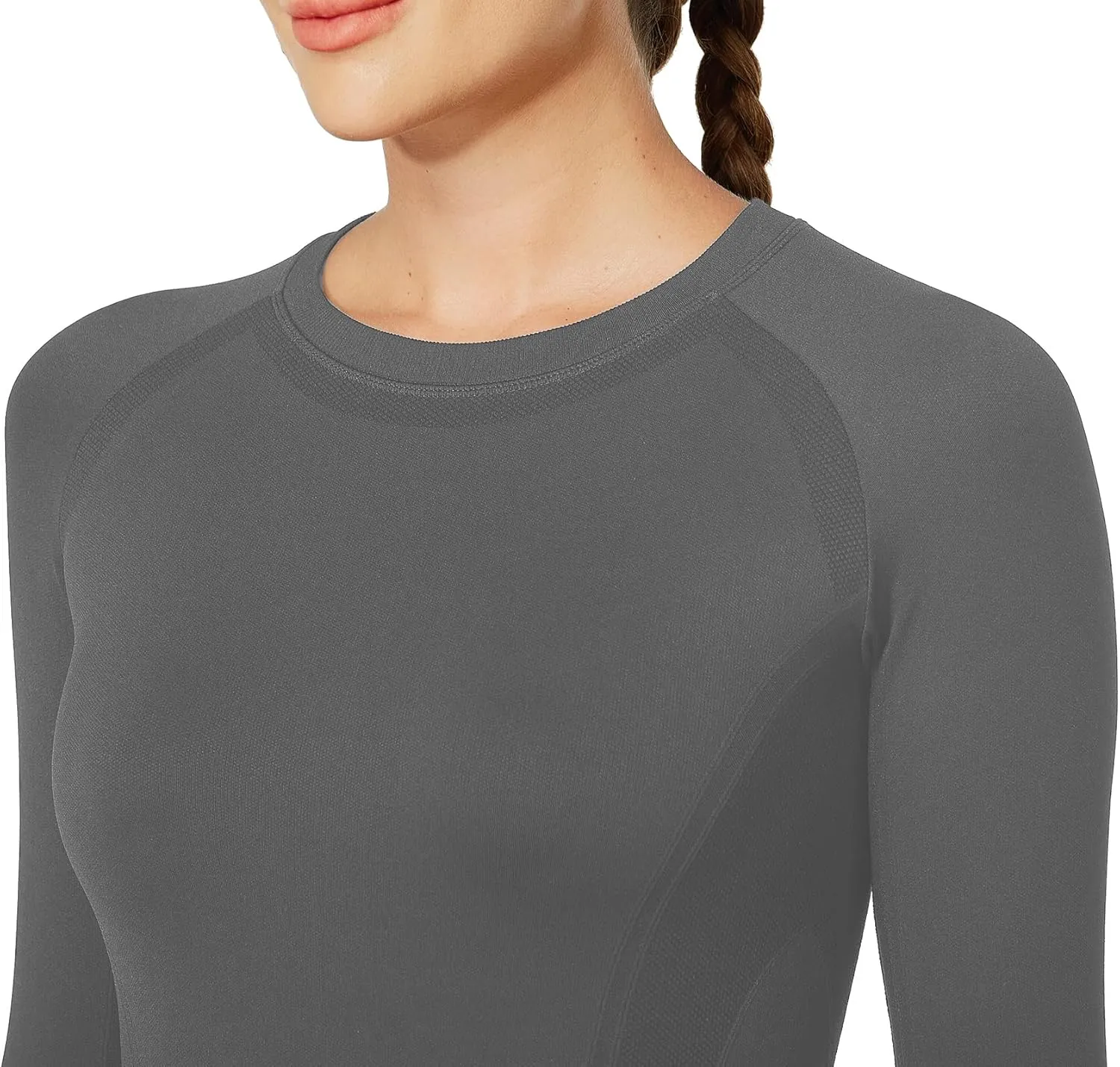 MathCat Workout Shirts for Women Long Sleeve, Workout Tops for Women, Quick Dry Gym Athletic TopsSeamless Yoga Shirts