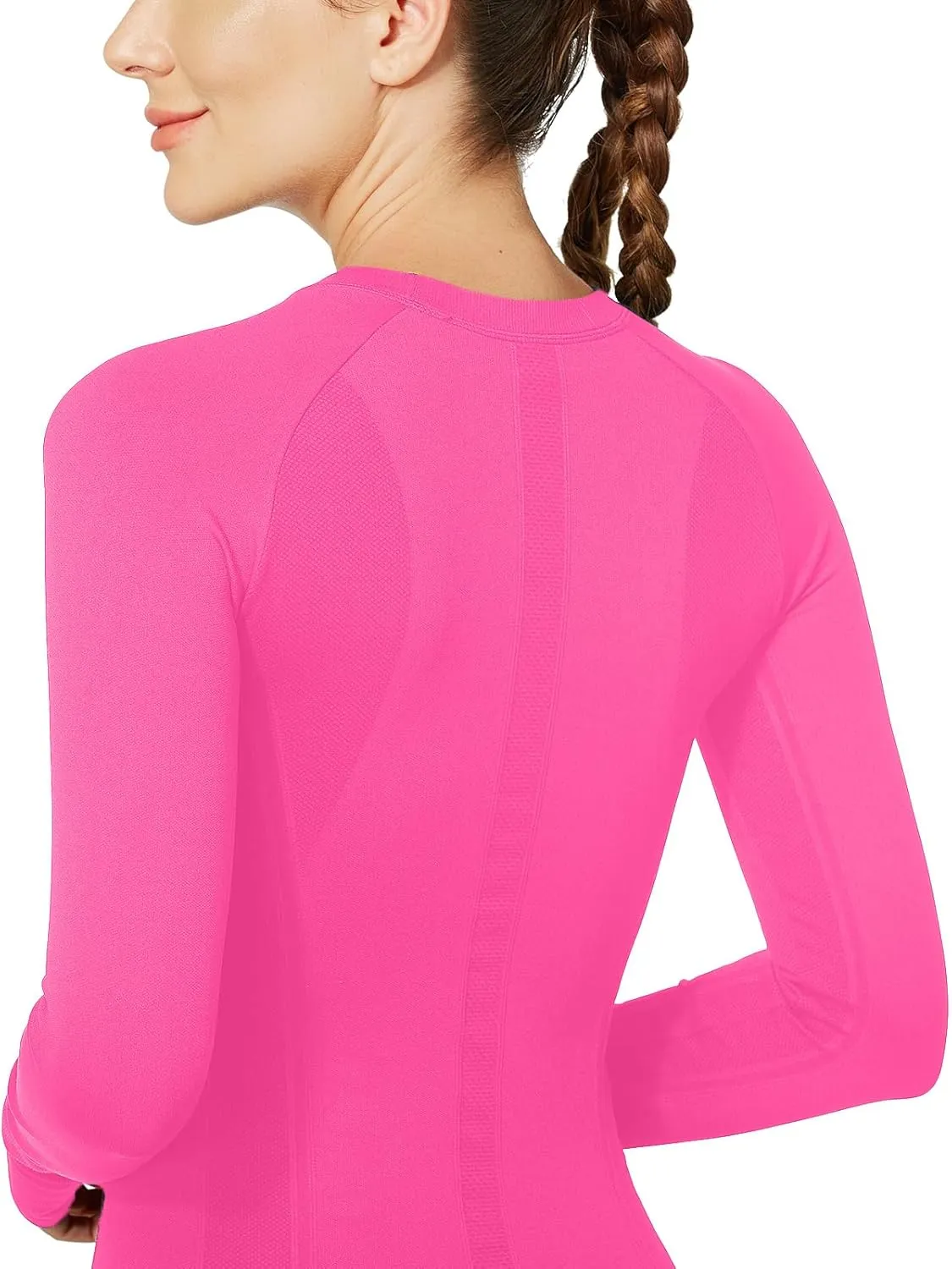MathCat Workout Shirts for Women Long Sleeve, Workout Tops for Women, Quick Dry Gym Athletic TopsSeamless Yoga Shirts