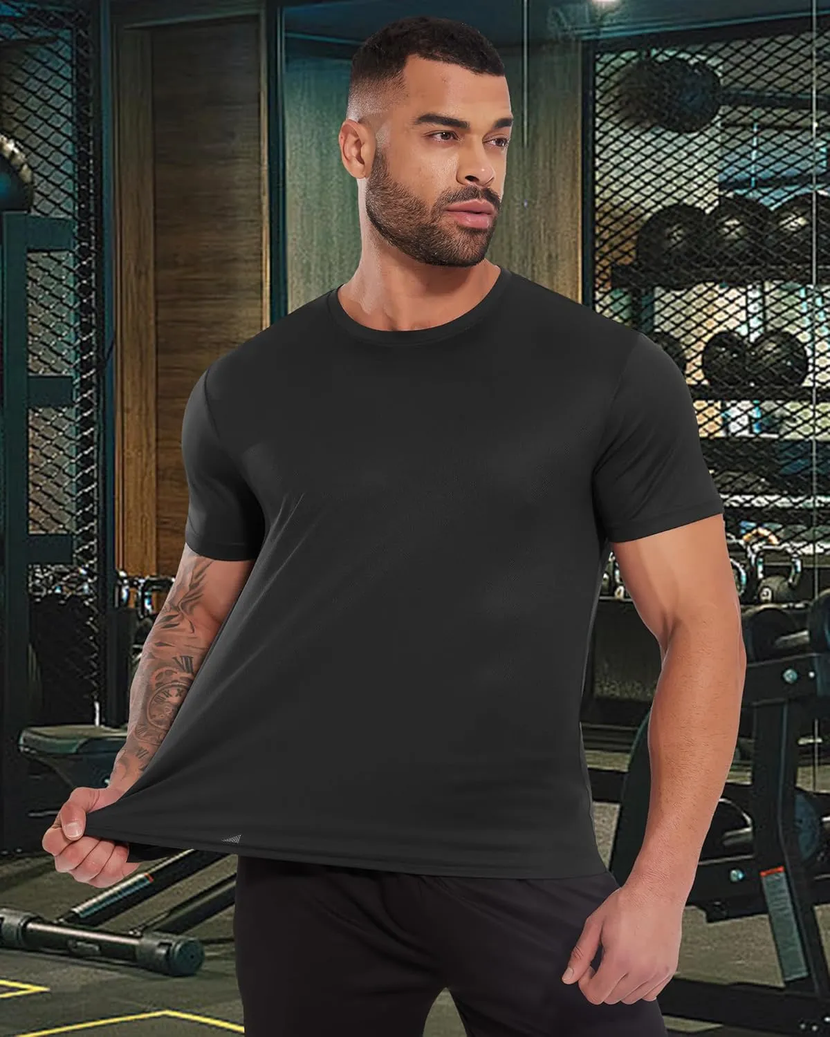 MEETWEE Men's Workout Quick Dry T-Shirts, 1/3/5 Pack Athletic Moisture Wicking Short Sleeve Shirts Running Hiking