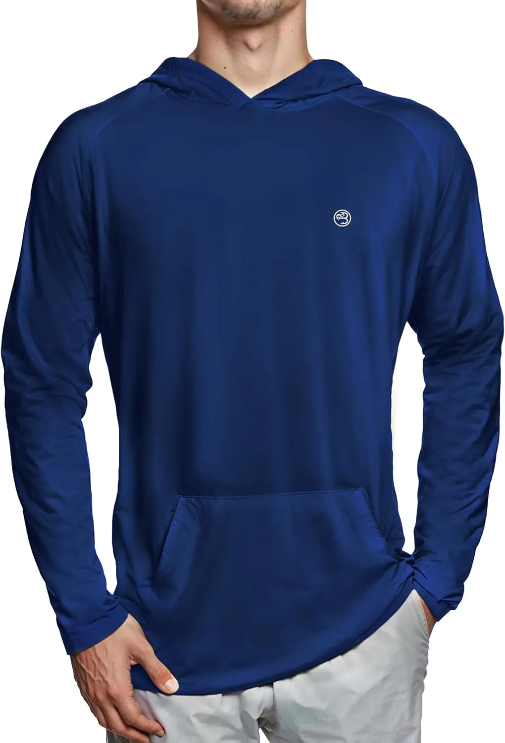 Mens Dry-Fit UPF 50  Sun Shirt Hooded, Fishing Shirts for Men Long Sleeve, SPF Shirts for Men, Men's Rash Guard