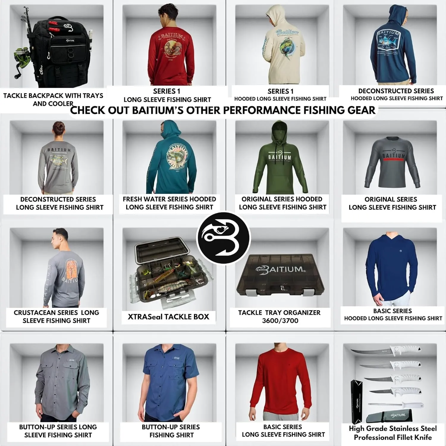 Mens Dry-Fit UPF 50  Sun Shirt Hooded, Fishing Shirts for Men Long Sleeve, SPF Shirts for Men, Men's Rash Guard