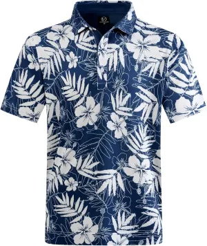 Mens Golf Shirt Moisture Wicking Dry Fit Mens Polo Shirts Dry Fit Performance Men's Golf Shirts Regular Fit Fashion Print