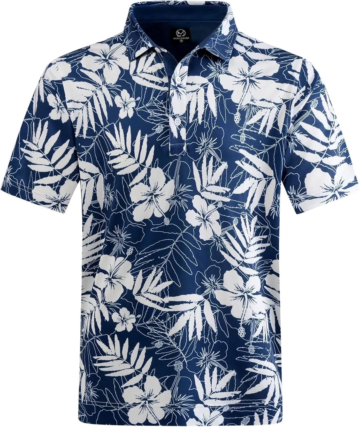 Mens Golf Shirt Moisture Wicking Dry Fit Mens Polo Shirts Dry Fit Performance Men's Golf Shirts Regular Fit Fashion Print