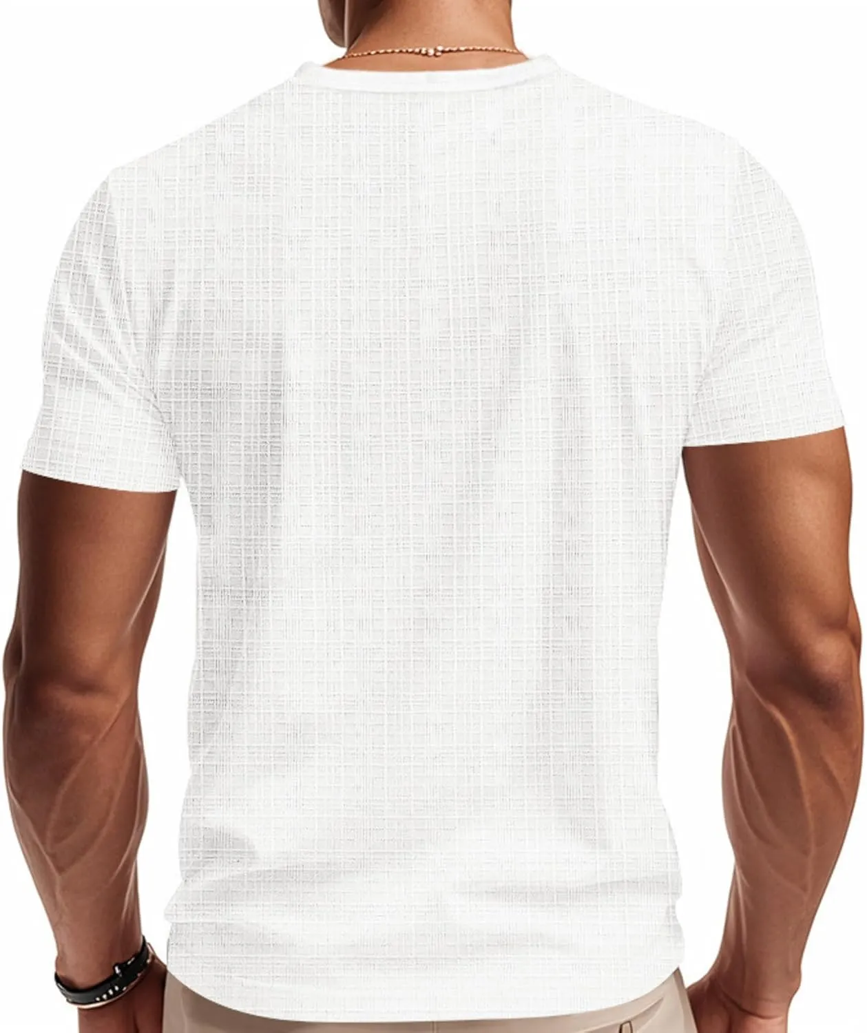Men's Linen Henley Shirts Casual Short Sleeve V Neck Blouses Tops 2025 Summer Beach Hippie Shirts with Pocket