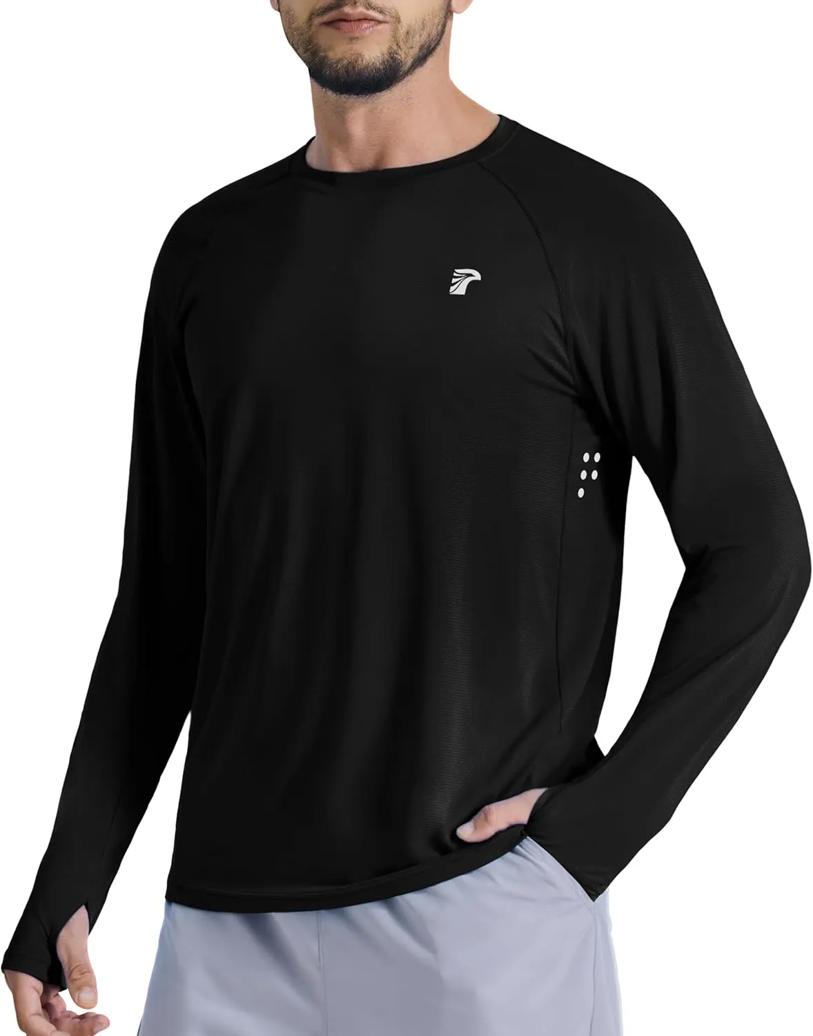 Men's Long Sleeve Sun Protection Swim Shirts UPF 50  Rash Guard Quick Dry Lightweight Fishing Shirts for Beach Summer