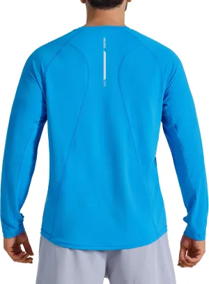 Men's Long Sleeve Sun Protection Swim Shirts UPF 50  Rash Guard Quick Dry Lightweight Fishing Shirts for Beach Summer