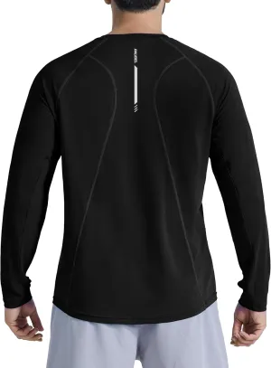 Men's Long Sleeve Sun Protection Swim Shirts UPF 50  Rash Guard Quick Dry Lightweight Fishing Shirts for Beach Summer