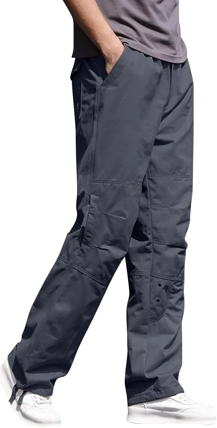 Mens Pants Cargo Joggers Lightweight Cargo Sweatpants Stretch Waistband Workout Joggers Outdoor Athletic Hiking Pants