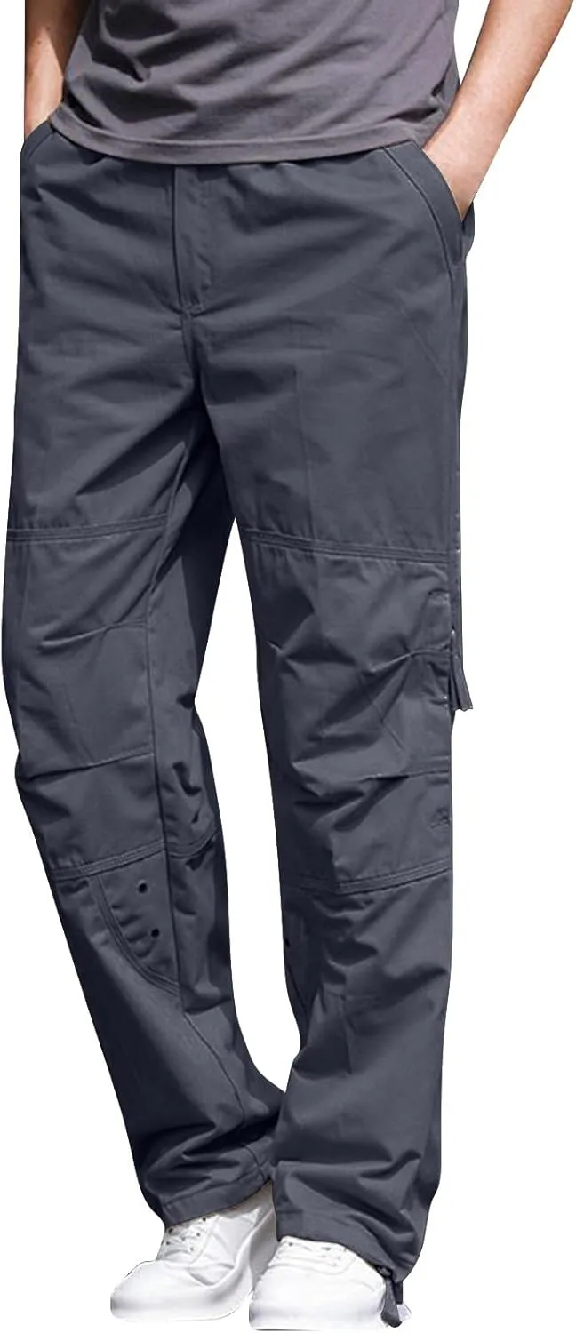 Mens Pants Cargo Joggers Lightweight Cargo Sweatpants Stretch Waistband Workout Joggers Outdoor Athletic Hiking Pants