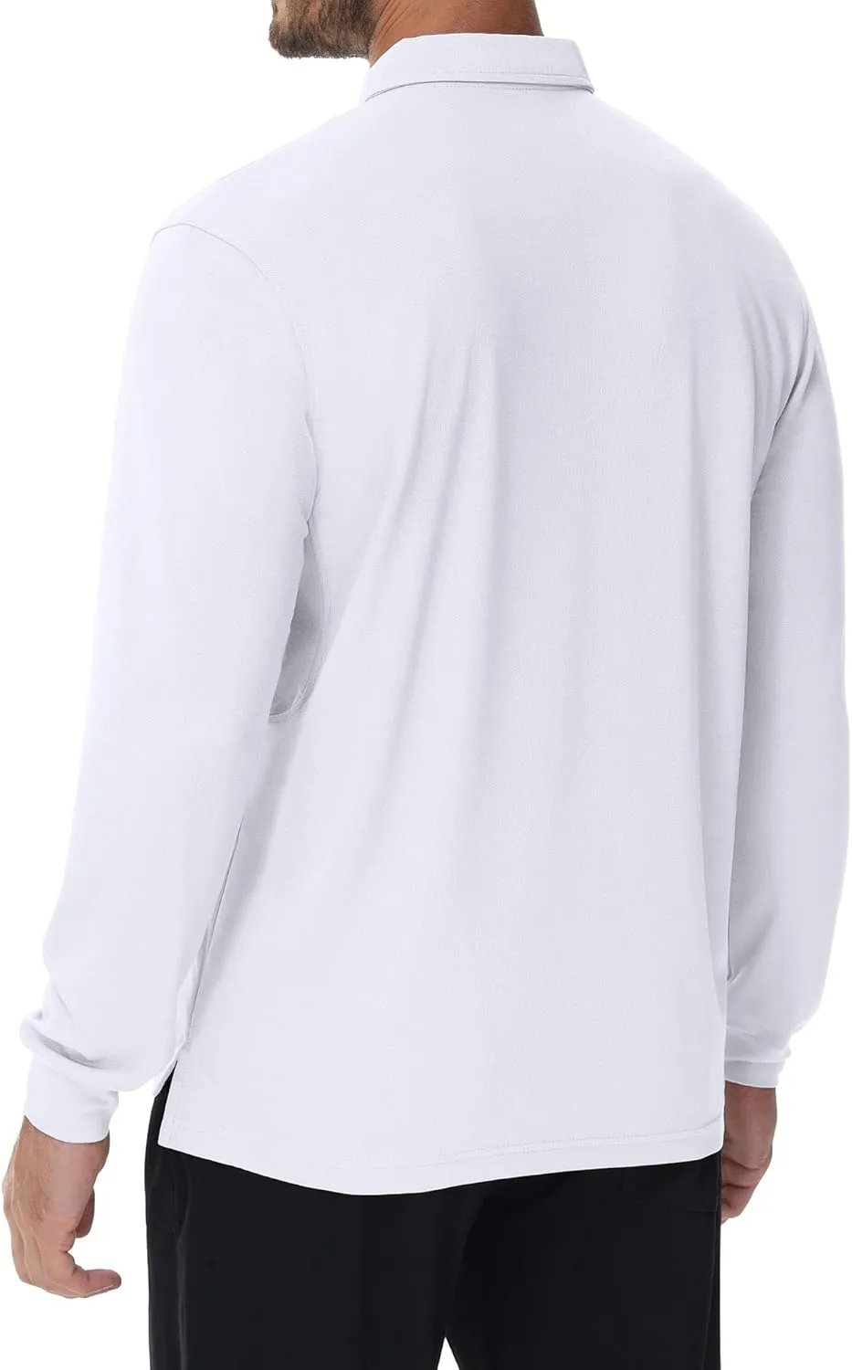 Men's Polo Shirt Quick Dry Button Golf Shirts UPF 50  Sun Protection Polos Long Sleeve Casual Collar T Shirts
