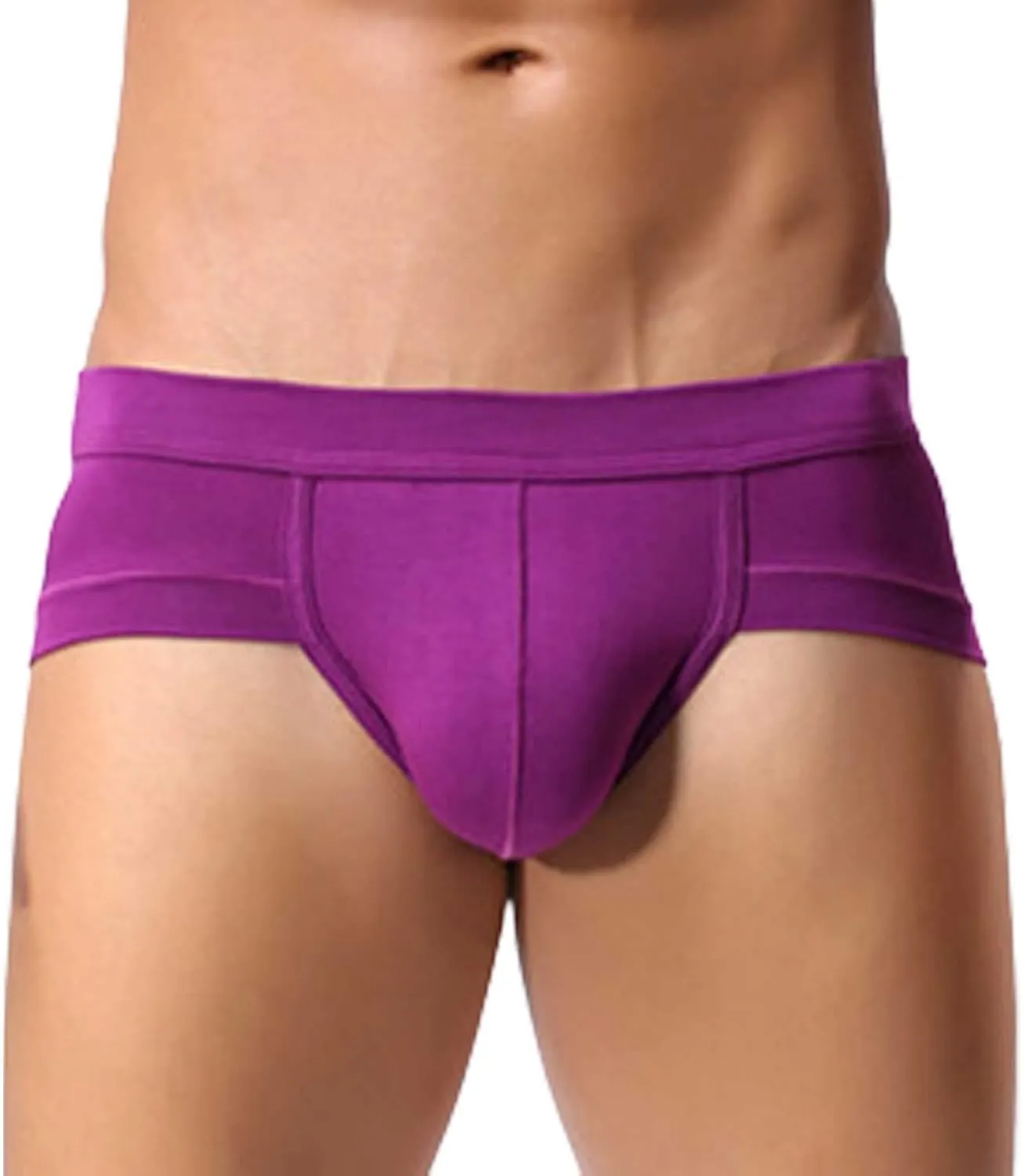 Men's Solid Color Underwear U Shaped Low Waist Briefs Men's Underwear Tucked Briefs
