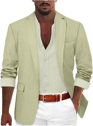 Mens Suit Jacket Gym Sport Coats Slim Fit Business Office Work Blazers Lightweight Open Front Stretch Work Cardigan