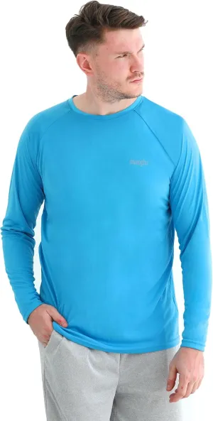 Men's UPF 50  UV Sun Protection Long Sleeve Shirts Rash Guard Hiking Fishing Swim Shirts Lightweight Quick Dry