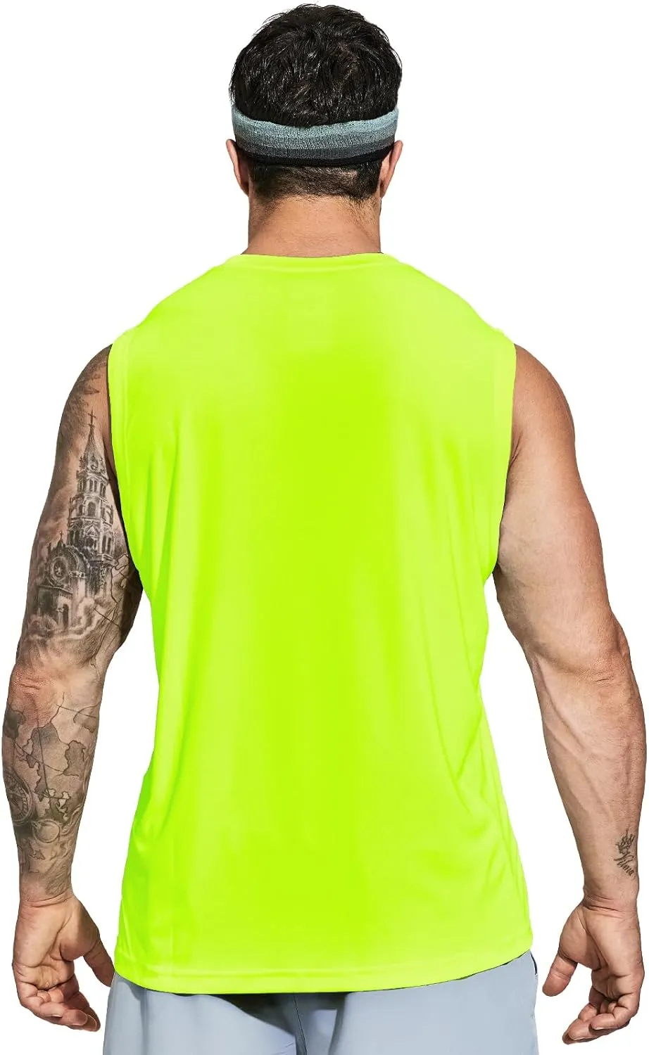 MIER Men's Workout Tank Tops UPF 50  Swim Shirts Quick Dry Running Sleeveless UV Protection Muscle Tees