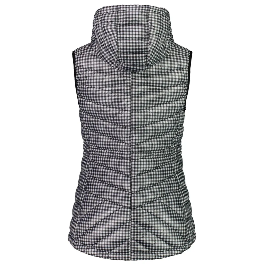 Moke: Mary-Claire 90/10 Packable Down Vest - Gingham