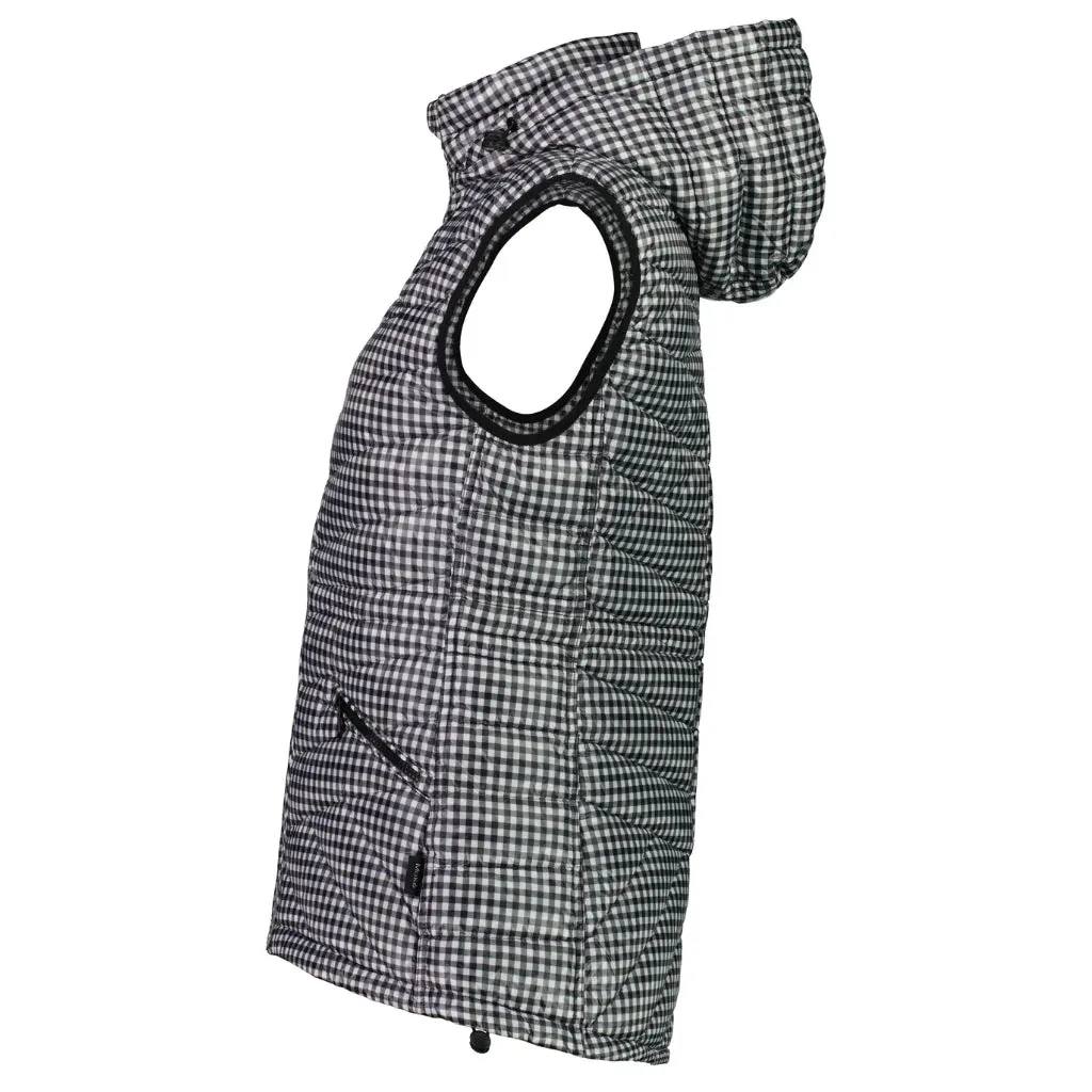 Moke: Mary-Claire 90/10 Packable Down Vest - Gingham