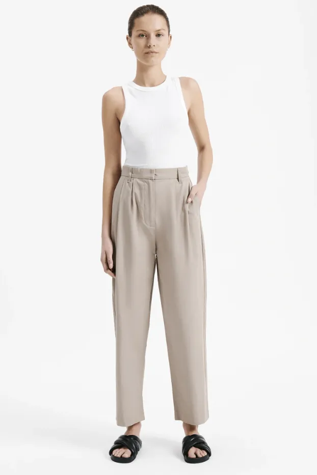 NUDE LUCY MONROE ORGANIC RIB TANK - WHITE
