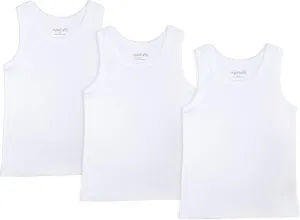 ORGANICKID Boys Organic Cotton Tank Top Sleveless Undershirts Toddler Underwear 3 Pack Tees