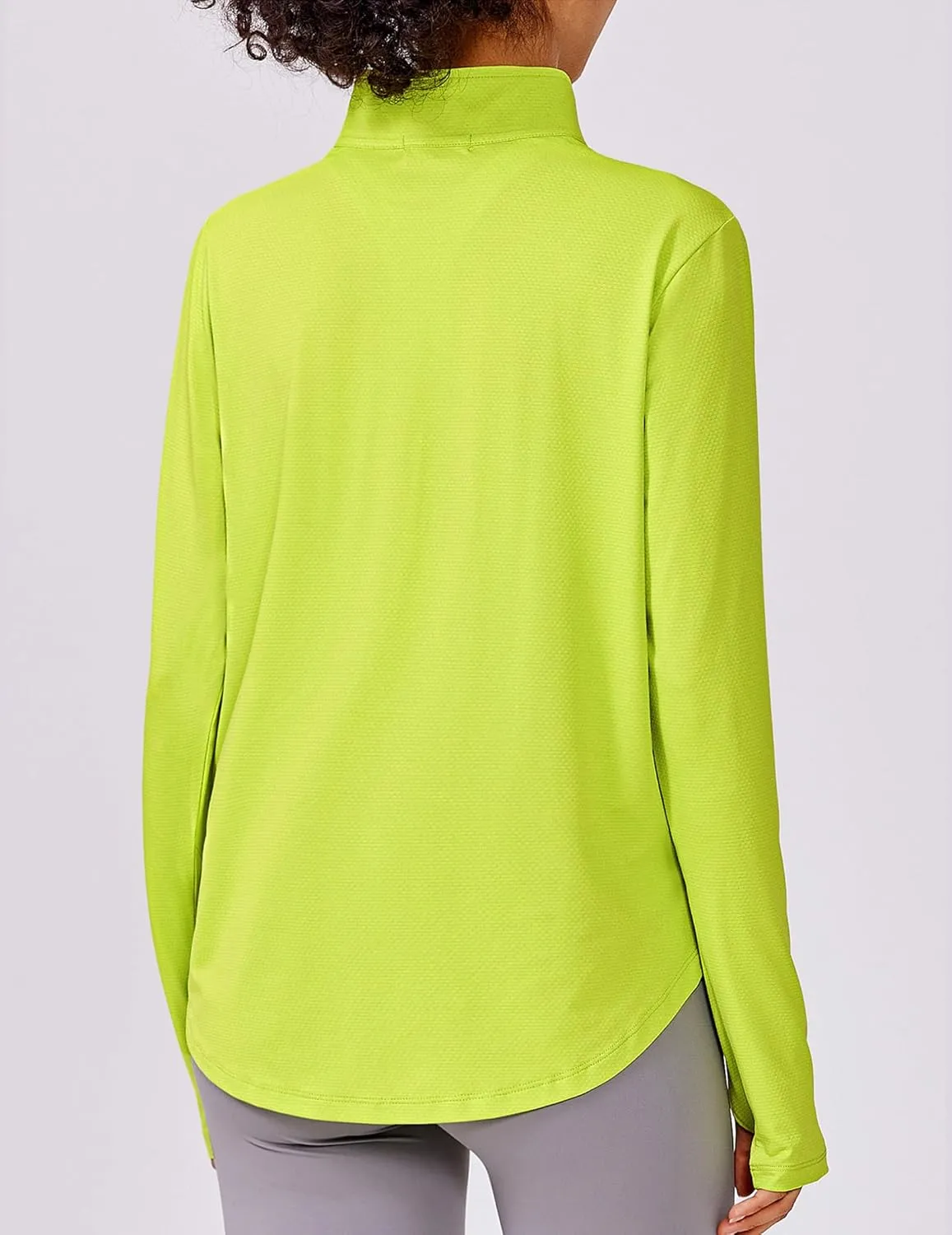 PINSPARK Long Sleeve Workout Tops for Women UPF 50  Sun Shirts Half Zip Quick Dry Hiking Athletic Running Fishing Shirts