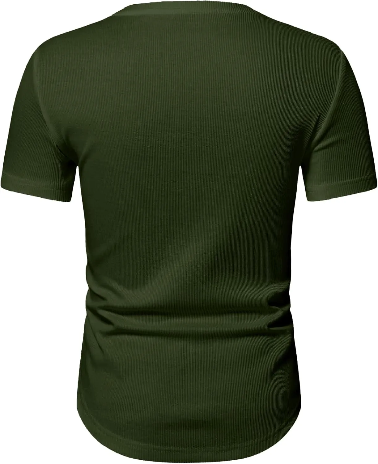 PLEPAN Mens Muscle T Shirts V Neck Short Sleeve Henley Shirt Hipster Longline Gym Workout Athletic Tee Shirts