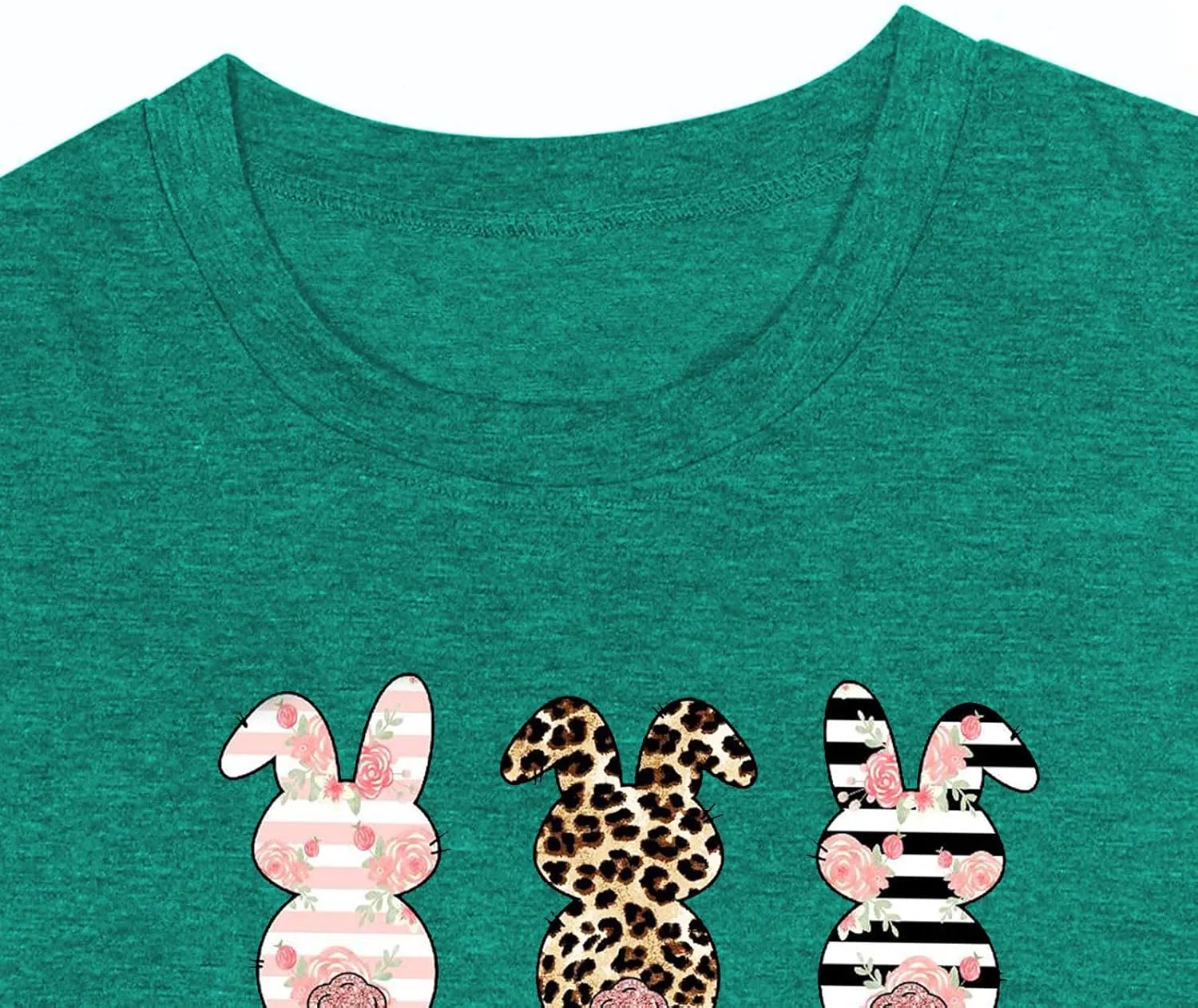 Plus Size Happy Easter Shirt for Women Funny Bunny Rabbit T Shirt Easter Holiday Tops Short Sleeve Tees