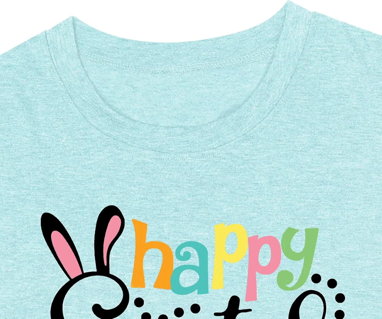 Plus Size Happy Easter Shirt for Women Funny Bunny Rabbit T Shirt Easter Holiday Tops Short Sleeve Tees