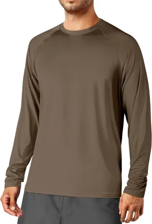 Rash Guard for Men UPF 50  UV Sun Protection Swim Shirts Long Sleeve Quick Dry Lightweight Fishing Running Water Shirts