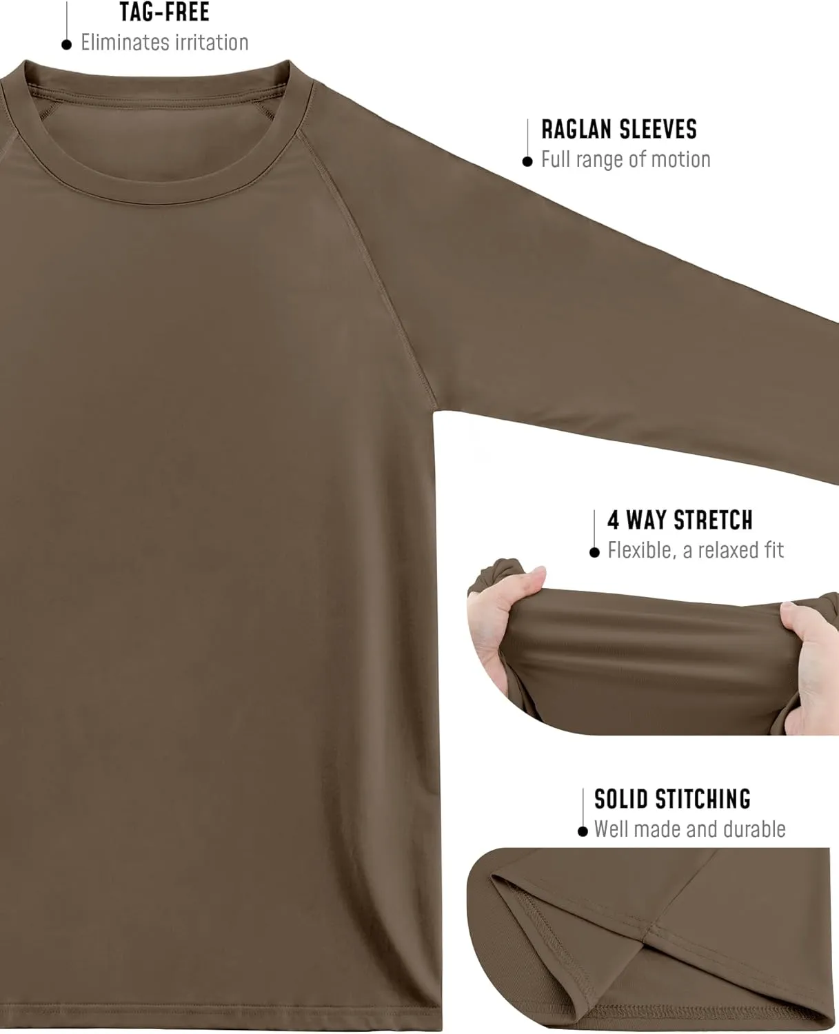 Rash Guard for Men UPF 50  UV Sun Protection Swim Shirts Long Sleeve Quick Dry Lightweight Fishing Running Water Shirts