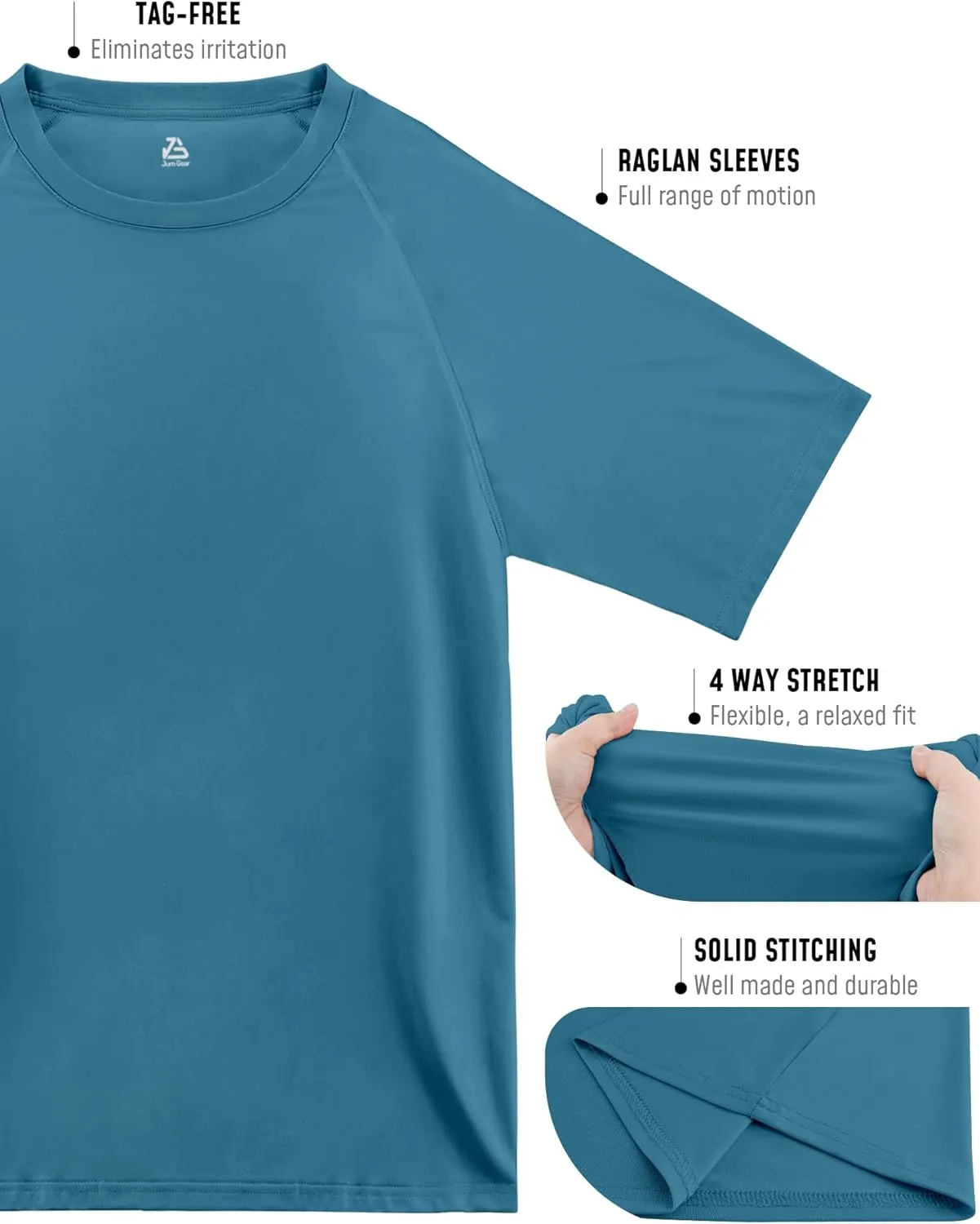 Rash Guard for Men UPF 50  UV Sun Protection Swim Shirts Short Sleeve Quick Dry Lightweight Fishing Running Water Shirts